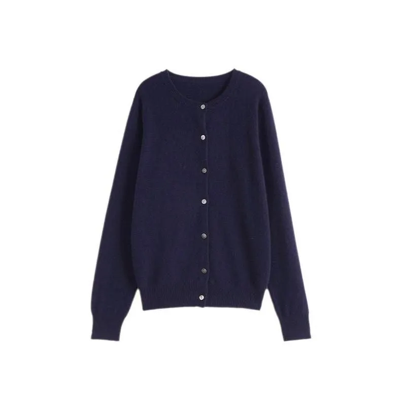 100% Wool Single Breasted Cardigan for Women