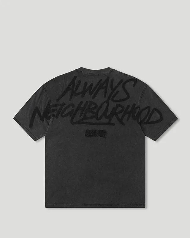 Always Neighbourhood T-Shirt Vintage Washed Black