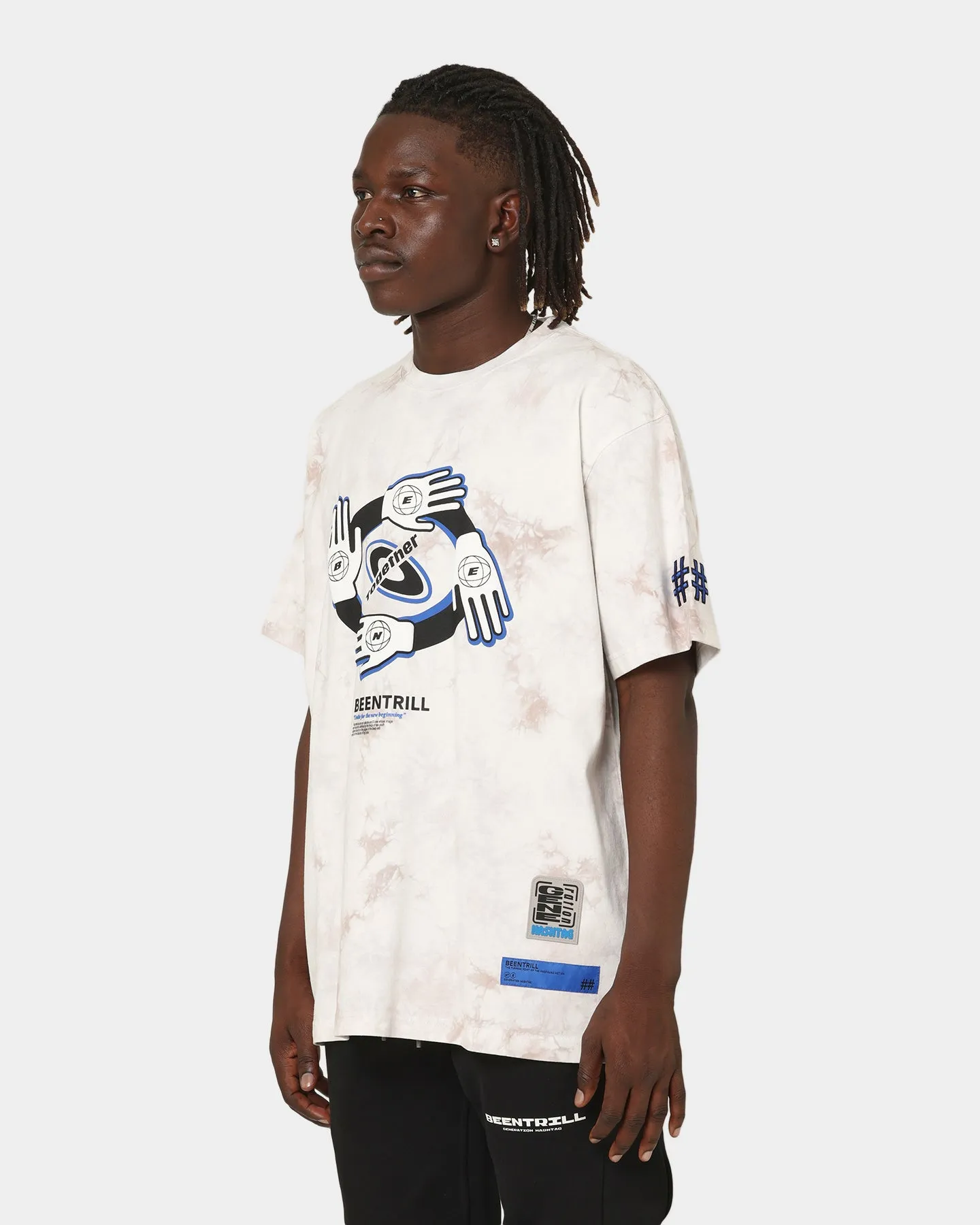 BEENTRILL Together Tie Dye T-Shirt Tie Dye Grey