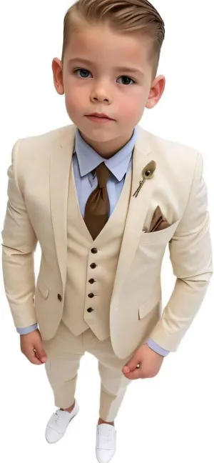 Boys Suit Slim Fit Toddler Suit for Boys Single Breasted Kids Tuxedo Suit for Wedding Suit Set