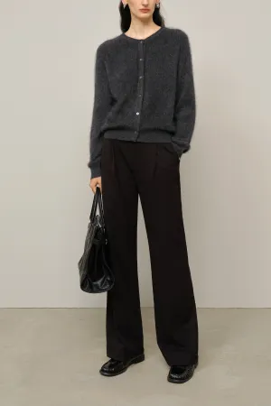 Button Up Cardigan Dark Grey