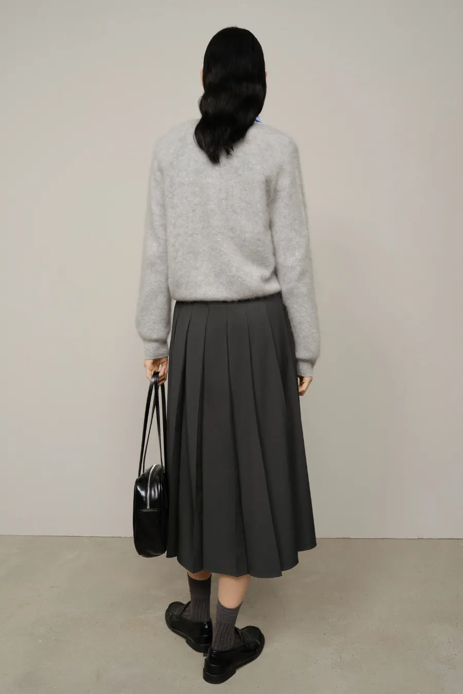 Button Up Cardigan Light Grey