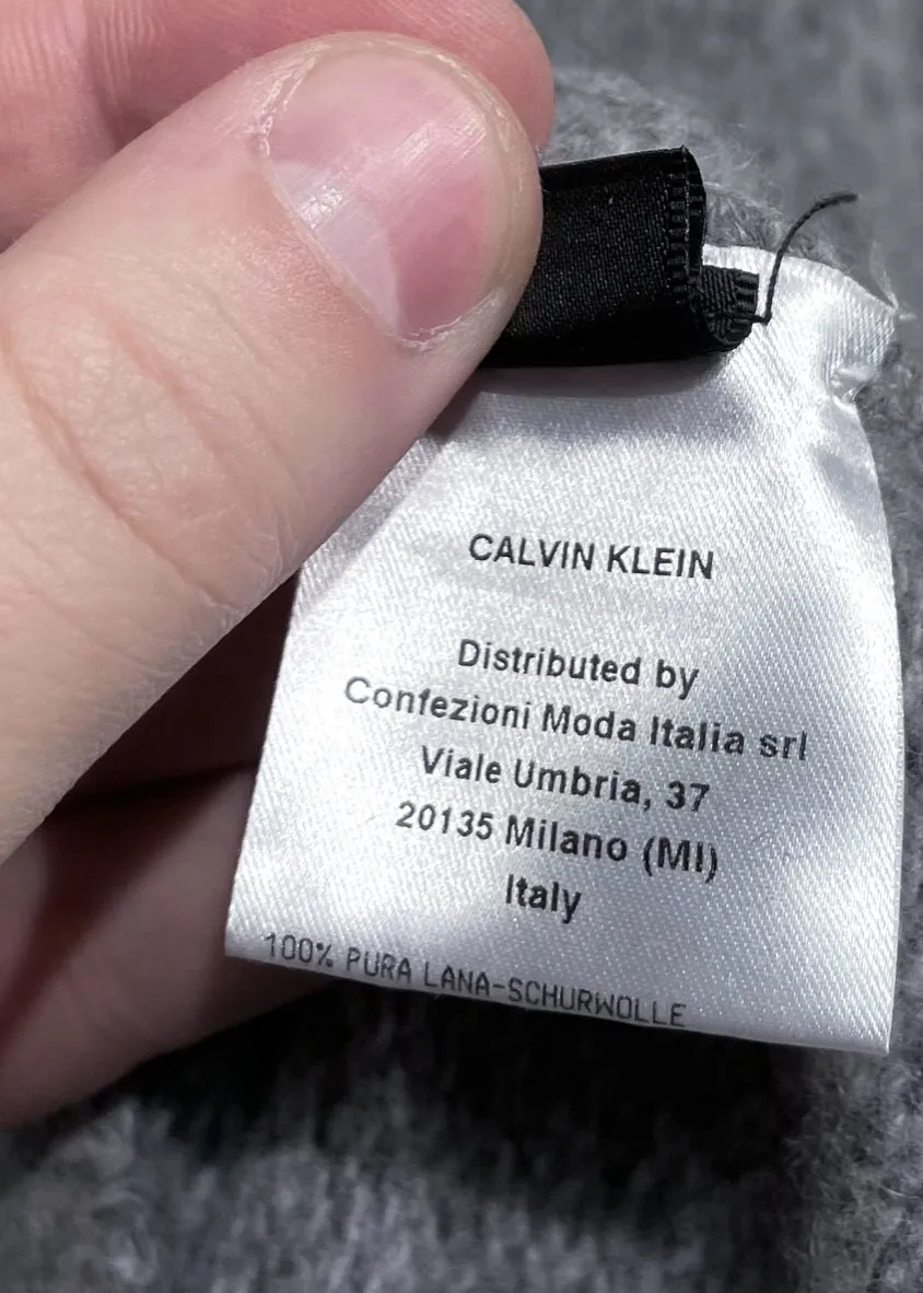 Calvin Klein Grey Wool Crewneck Sweater