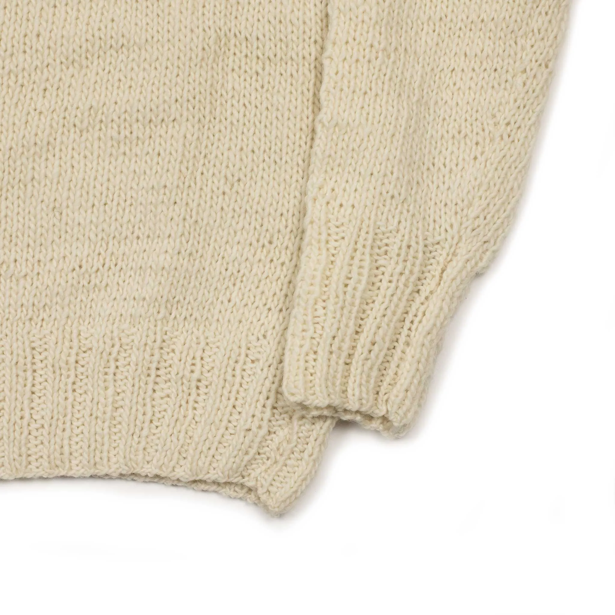 Chamula handknit American flag sweater in ivory merino wool (restock)