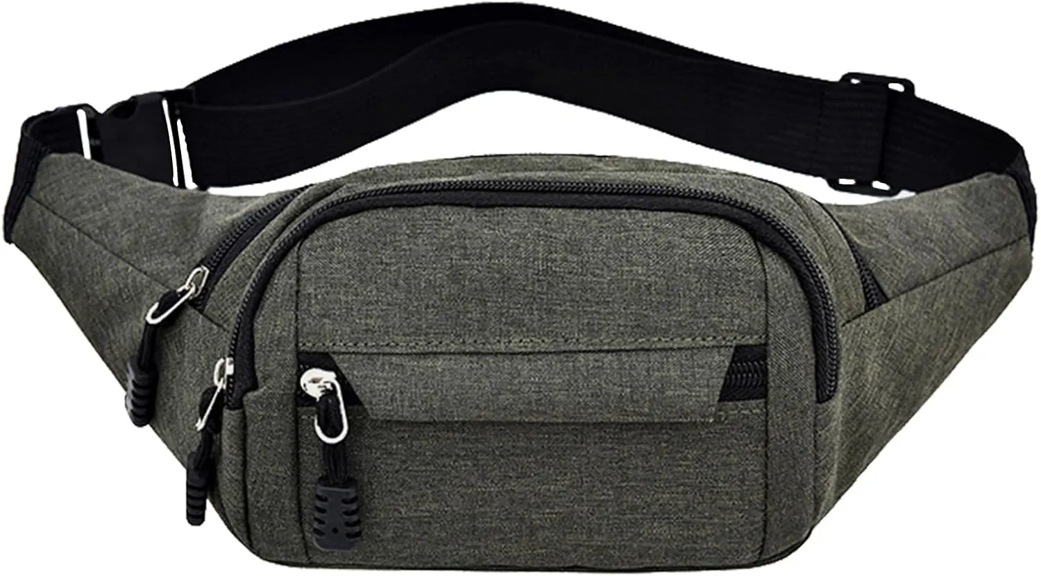 Fanny Packs for Women Men, Crossbody Belt Bag with Adjustable Strap, Waterproof Fashion Waist Packs for Hiking Workout Shopping Traveling Green