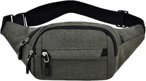 Fanny Packs for Women Men, Crossbody Belt Bag with Adjustable Strap, Waterproof Fashion Waist Packs for Hiking Workout Shopping Traveling Green