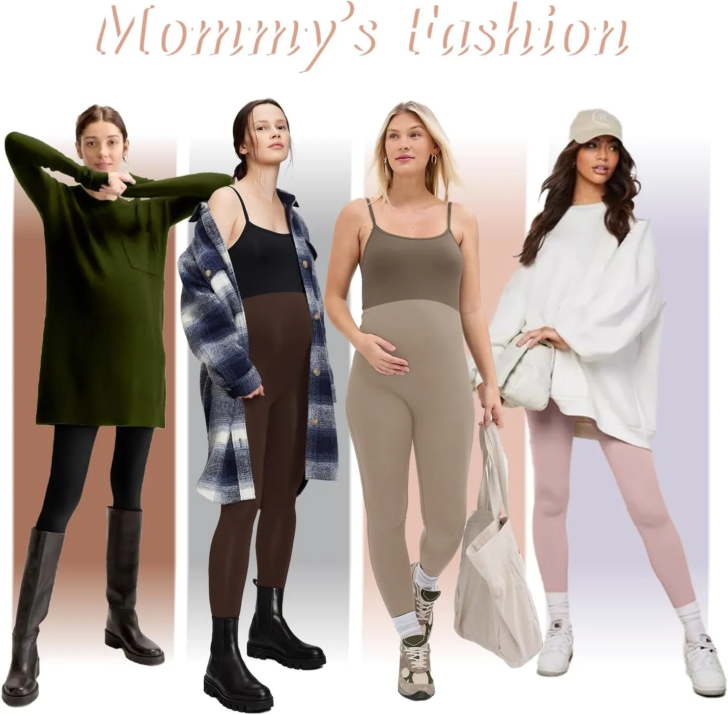 FULLSOFT 3 Pack Womens Maternity Leggings Over The Belly-High Waisted Workout Pregnancy Yoga Pants Pockets
