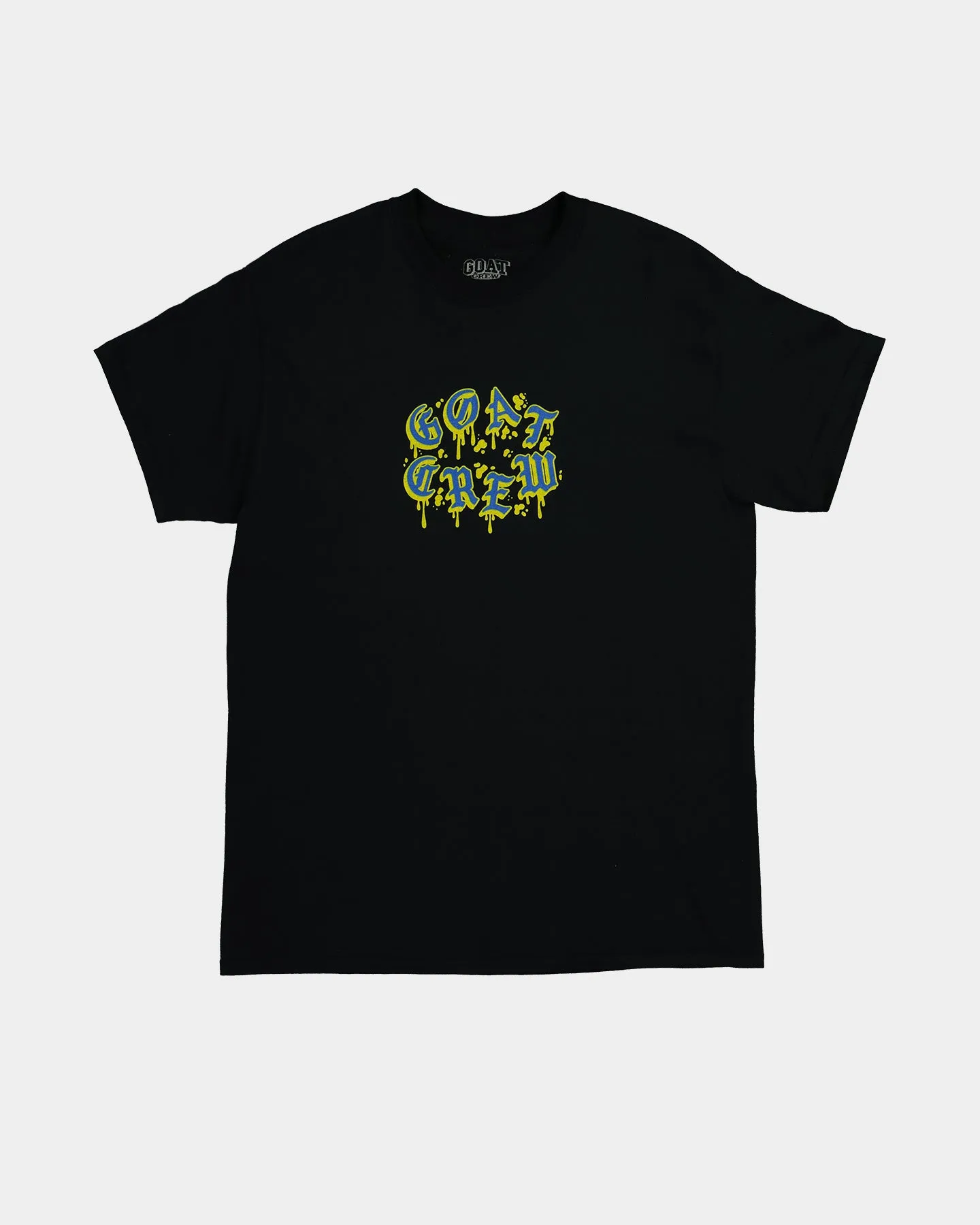Goat Crew Drip Logo T-Shirt Black/Blue/Yellow