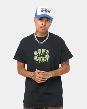 Goat Crew Drip Logo T-Shirt Black/Blue/Yellow