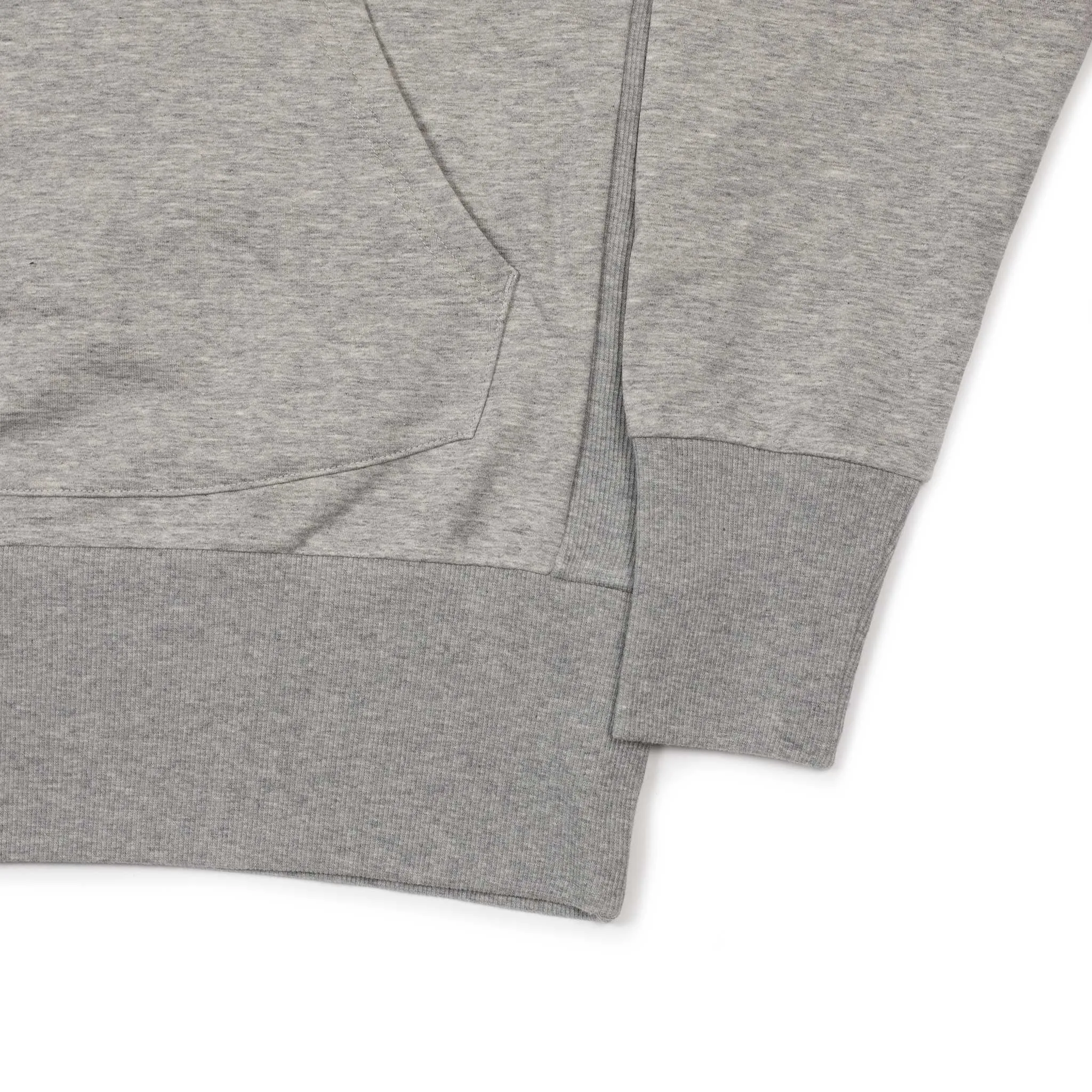 Hooded sweatshirt in light grey cotton fleece