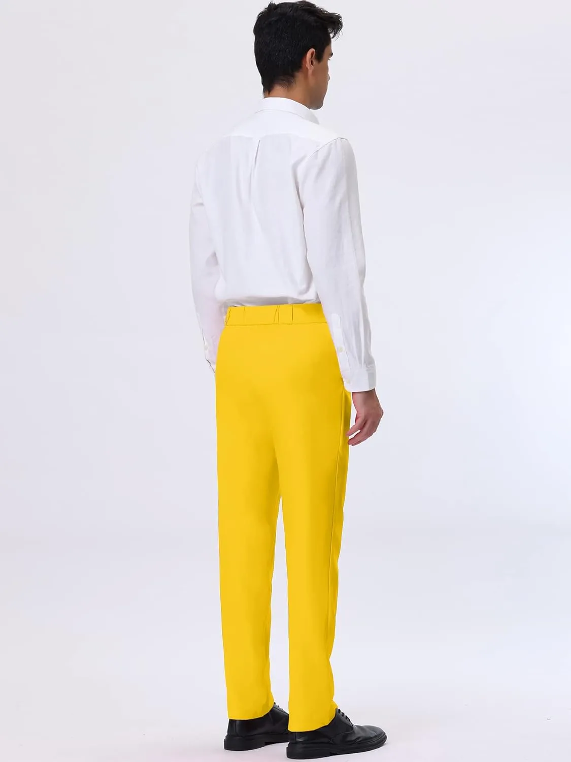 Lars Amadeus Men's Dress Business Pants Classic Fit Flat Front Suit Trousers