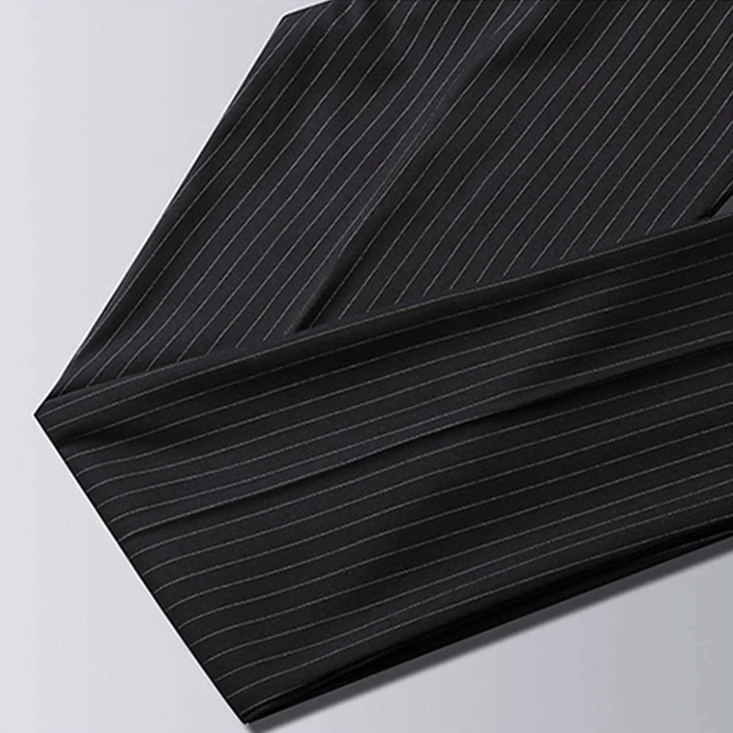 Maiyifu-GJ Men's Slim Striped Casual Tapered Pant Pinstripe Wrinkle Resistant Suit Pant Lightweight Business Dress Trousers