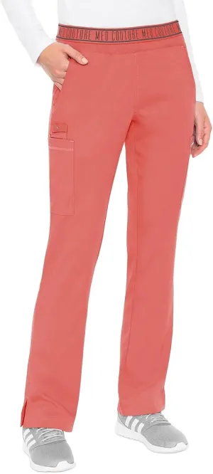 Med Couture Women's Yoga Pull-On Pant with 7 Pockets Ultra-Soft Rib-Knit Waistband and 2-Way Stretch Technology - MC7739