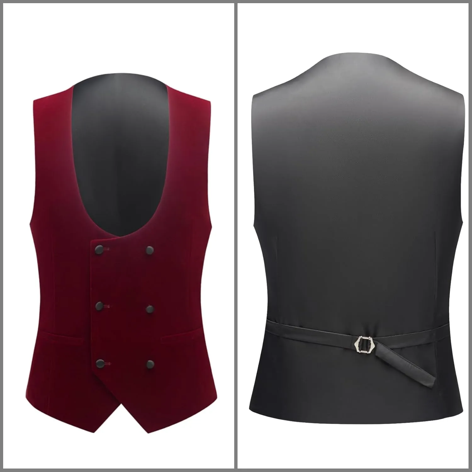 Men Suit 3 Pieces Slim Fit Solid Color Peaked Lapel Tuxedo Jacket Blazer for Party Prom Wedding