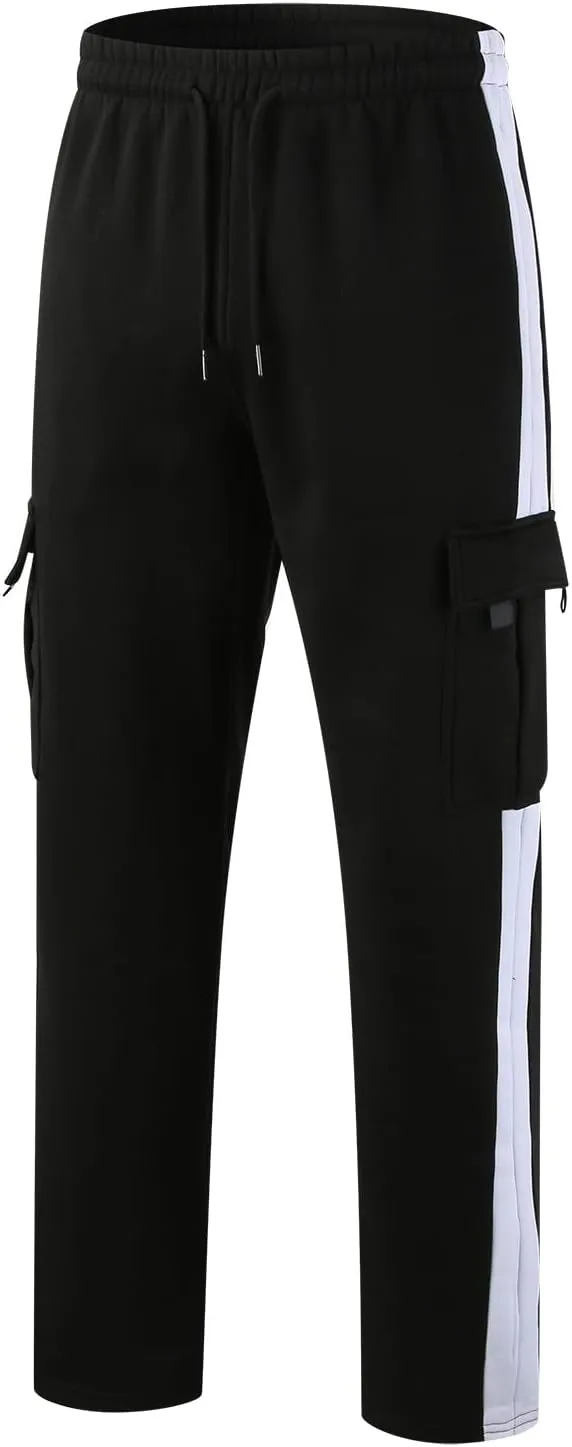 Mens Chinos Pants Slim Fit Male Color Block Sweatpants Tether Large Size Pant Loose Autumn And Winter Pants For