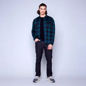Mens Plaid Knit Button Up