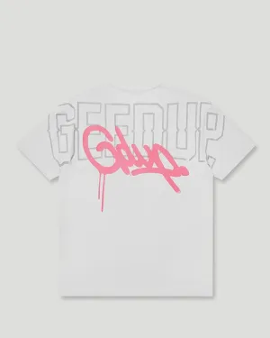 Neon Core Logo T-Shirt White/Pink