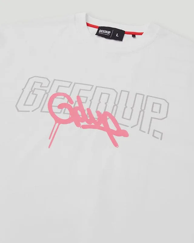 Neon Core Logo T-Shirt White/Pink