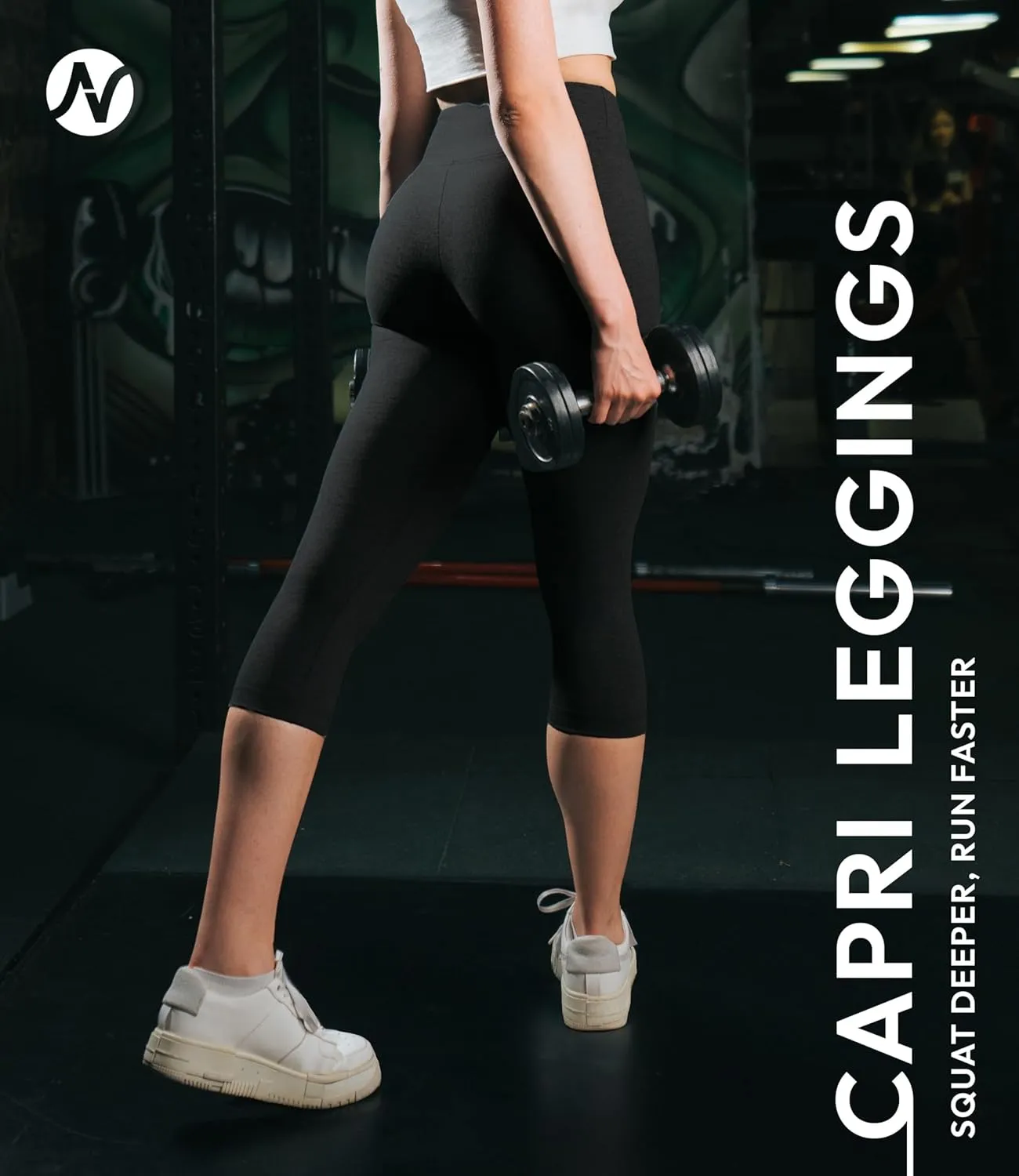 Nirlon Women's Capri Leggings High Waist Workout Yoga Pants 3/4 Length