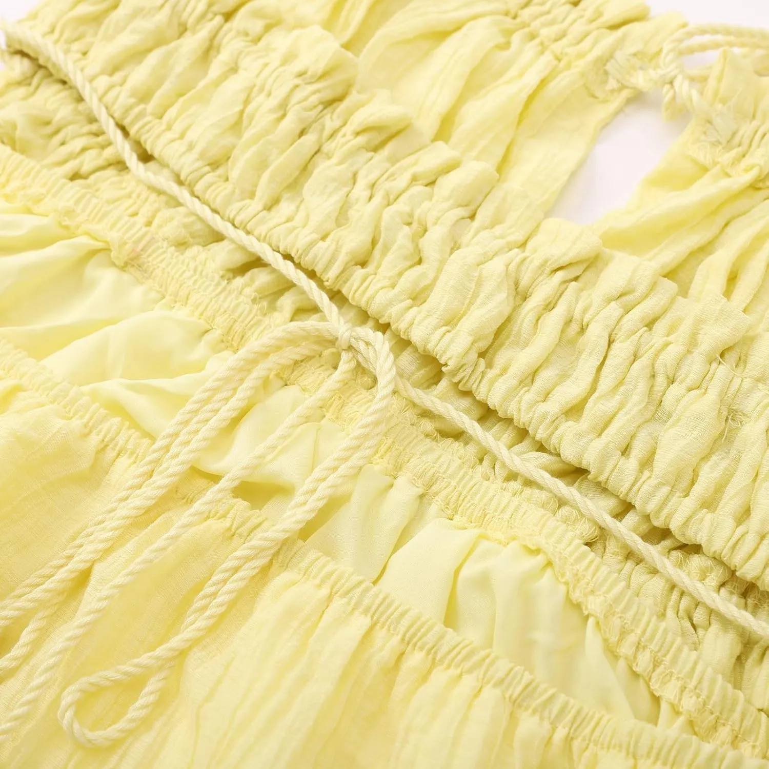 Party Dresses for Women Spaghetti Strap Short Beach Vacation Dress Sleeveless Ruffle Tiered Flowy A Line Mini Sundress