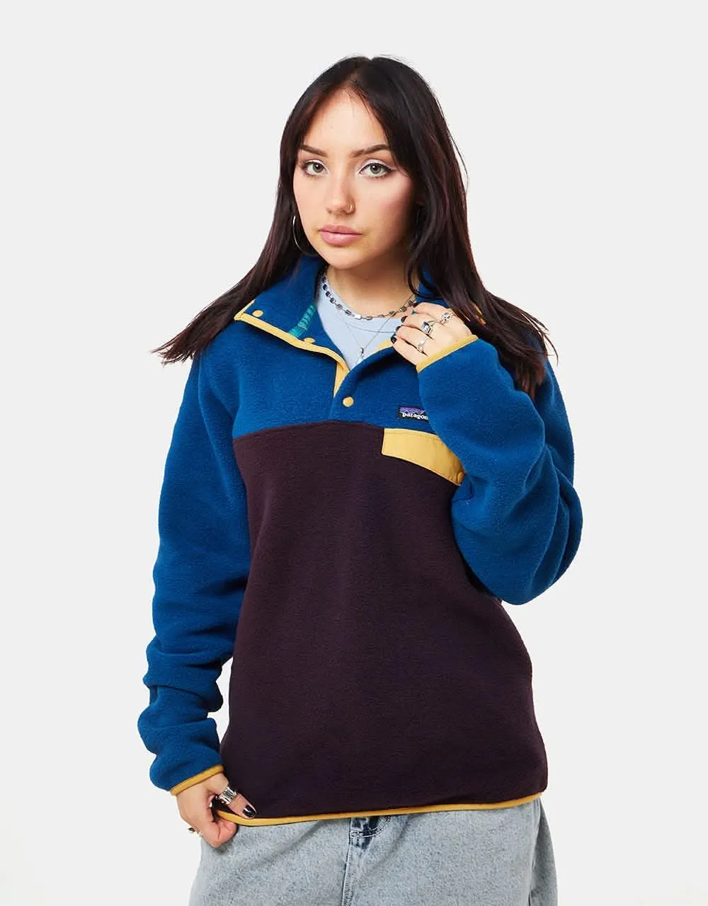 Patagonia Lightweight Synch Snap-T Pullover Fleece - Obsidian Plum
