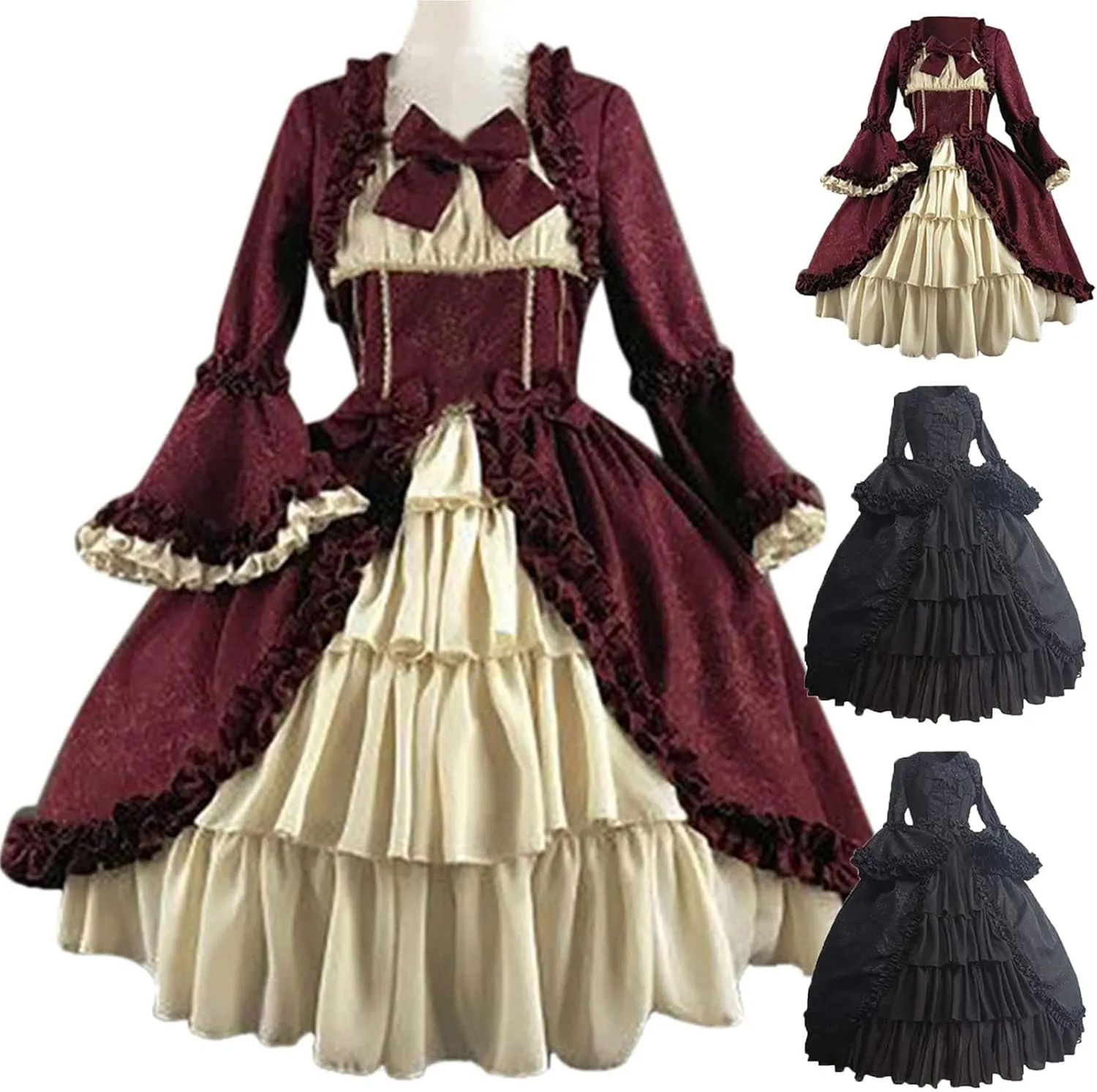 Princess Dress for Women 2023 Victorian Renaissance Dress Plus Size Vintage Lace Corset Medieval Dresses Ball Gown