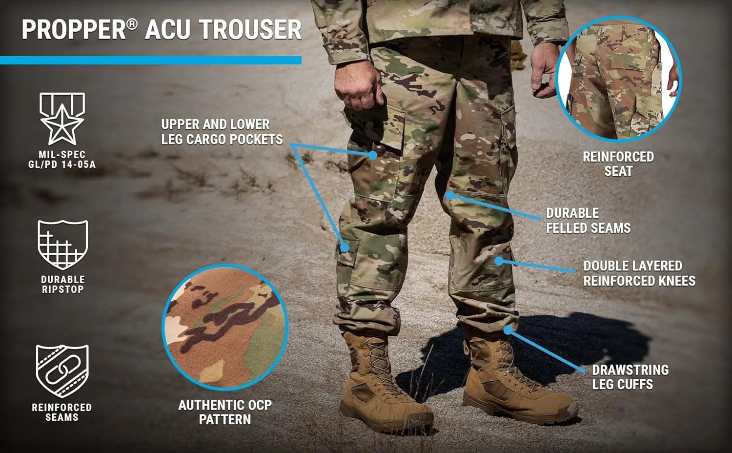 Propper Men's ACU Camo Cargo Pants