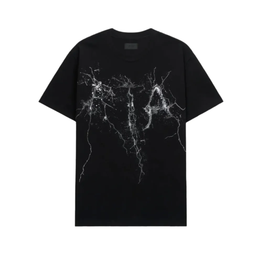 RtA Liam Cracked Logo Tee - Black