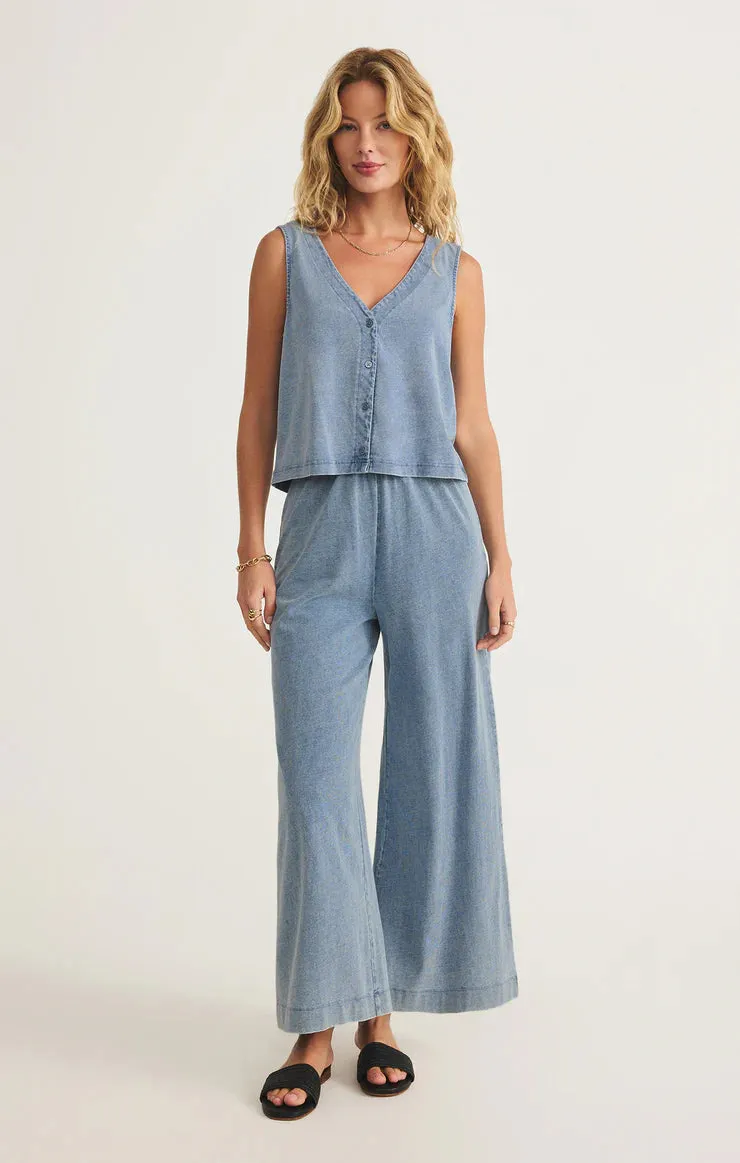 Solace Jersey Denim Top Medium Indigo