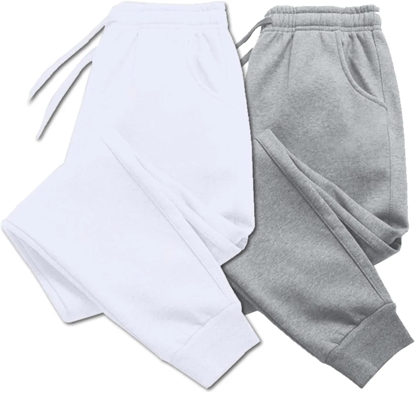 TUVEKE Fleece Jogger Sweatpants for Men with Pockets Bottom Athletic Sweat Pants Workout Running Casual Gym Size Small to 3XL