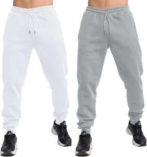 TUVEKE Fleece Jogger Sweatpants for Men with Pockets Bottom Athletic Sweat Pants Workout Running Casual Gym Size Small to 3XL