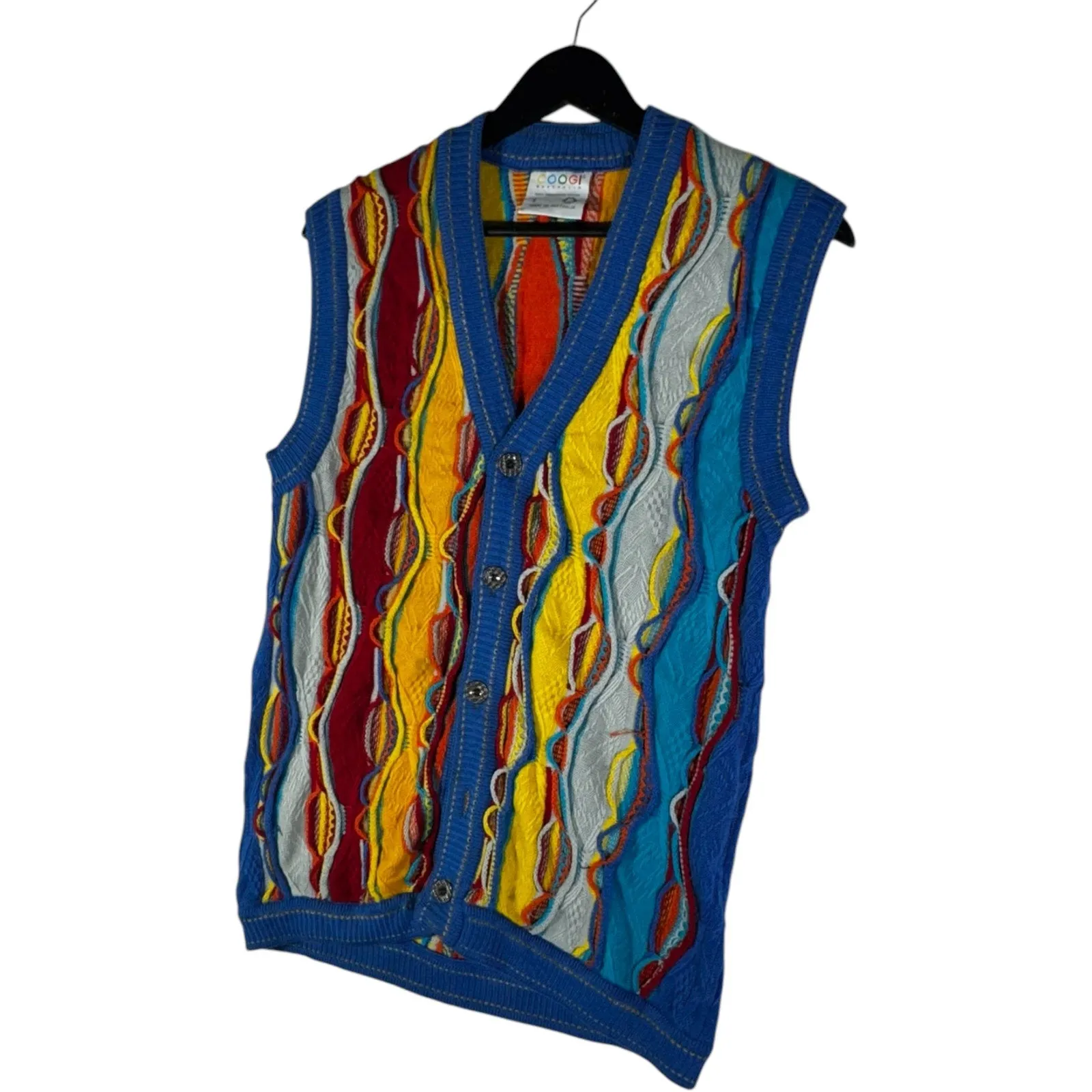 Vintage Coogi 3D Button-Up Sweater Vest