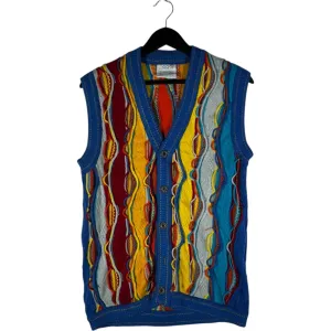 Vintage Coogi 3D Button-Up Sweater Vest