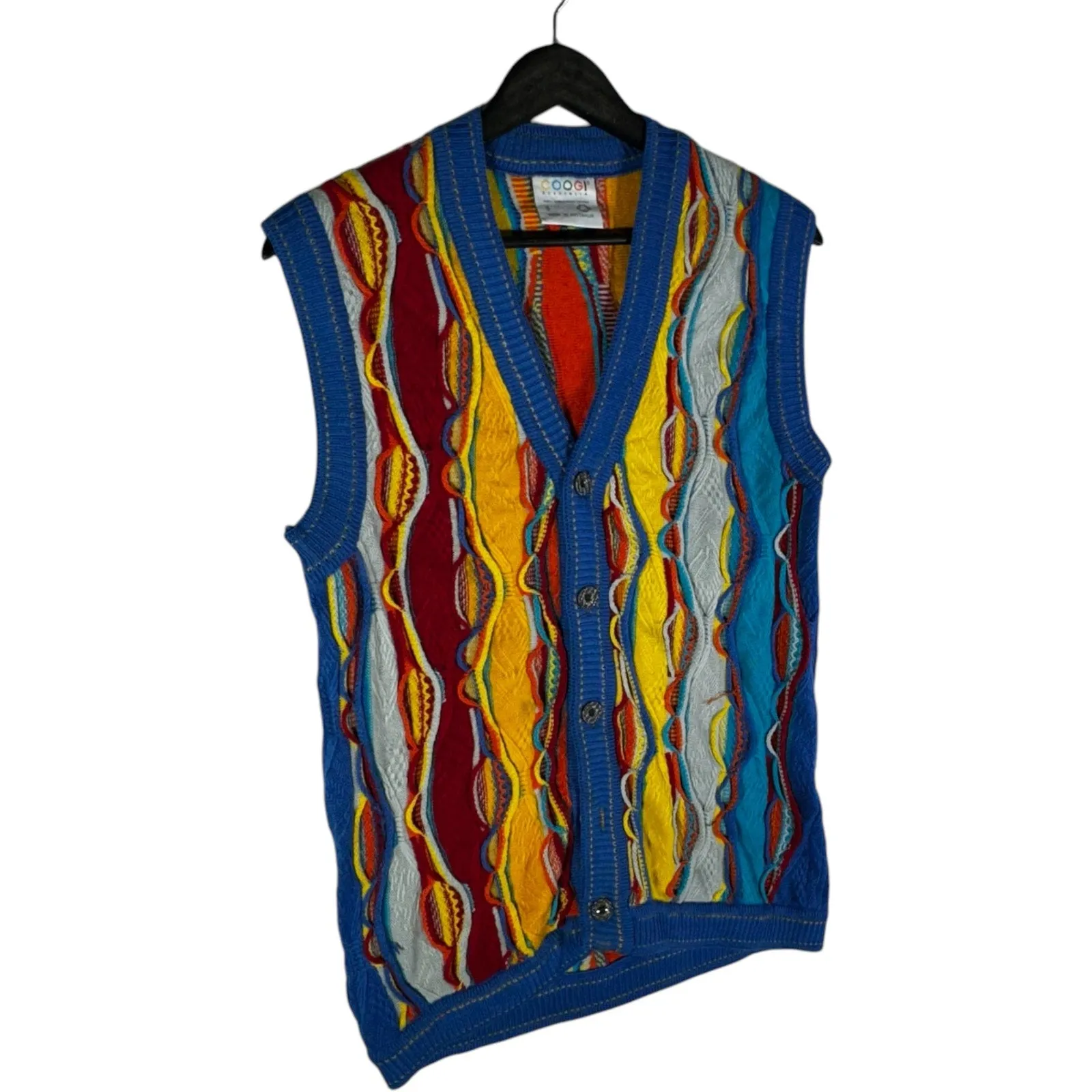 Vintage Coogi 3D Button-Up Sweater Vest