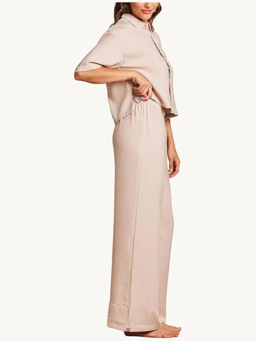 Washed Satin Jacquard Cropped