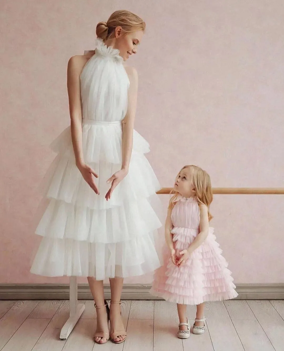 WDBFY Women's Tiered Tulle Prom Dresses Halter Homecoming Dress Evening Party Gowns