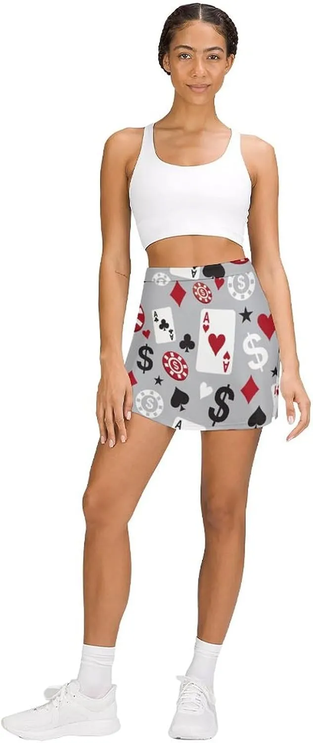 Women's High Waist A-line Short Trouser Skirt Casual Light Proof Trouser Skirt with Pocket S-3XL
