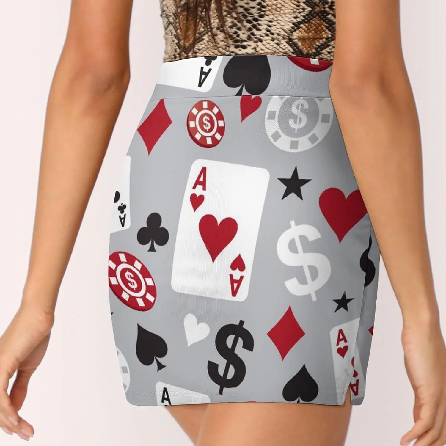 Women's High Waist A-line Short Trouser Skirt Casual Light Proof Trouser Skirt with Pocket S-3XL