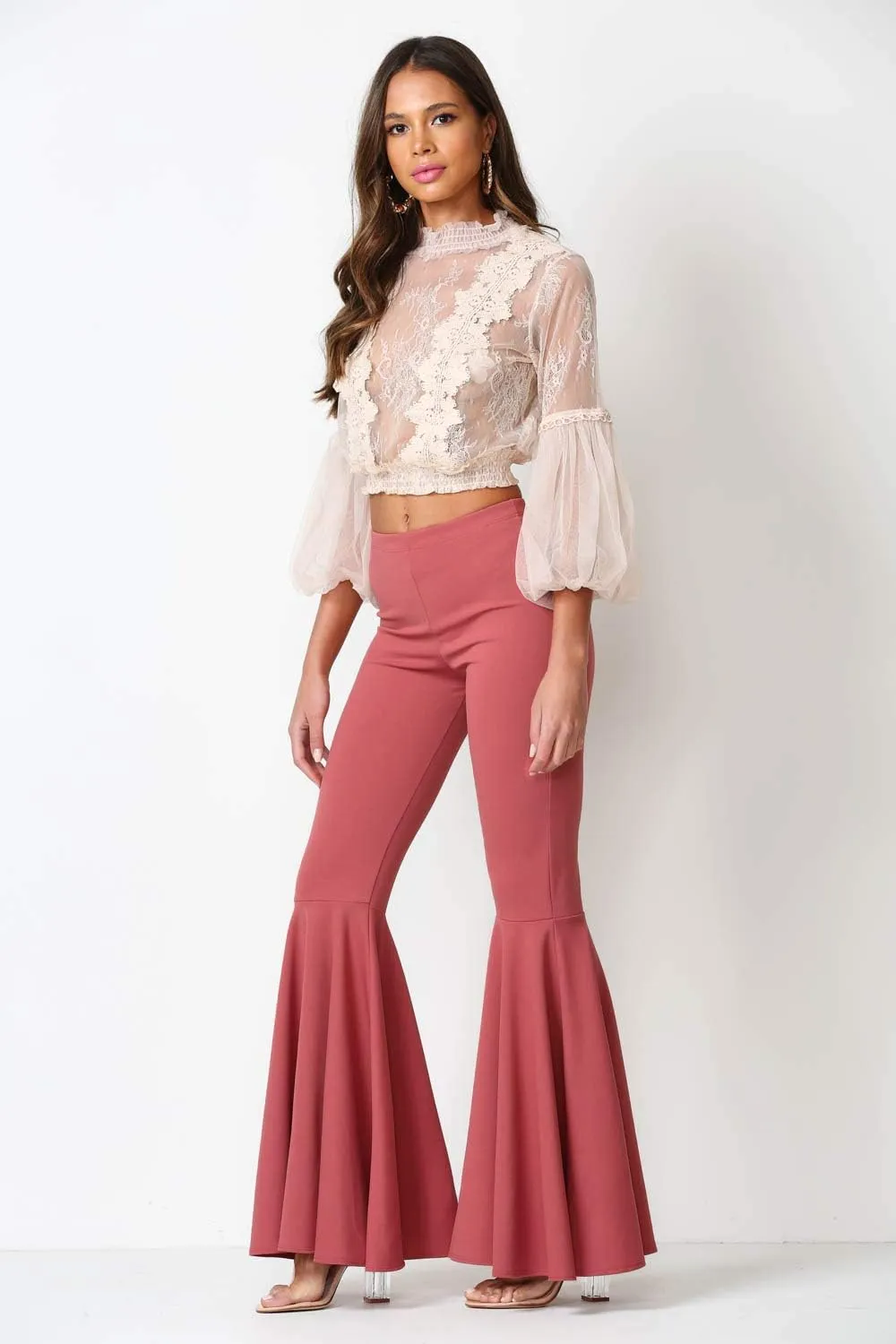 Women's J2 Love Mermaid Ruffle Flare Pants
