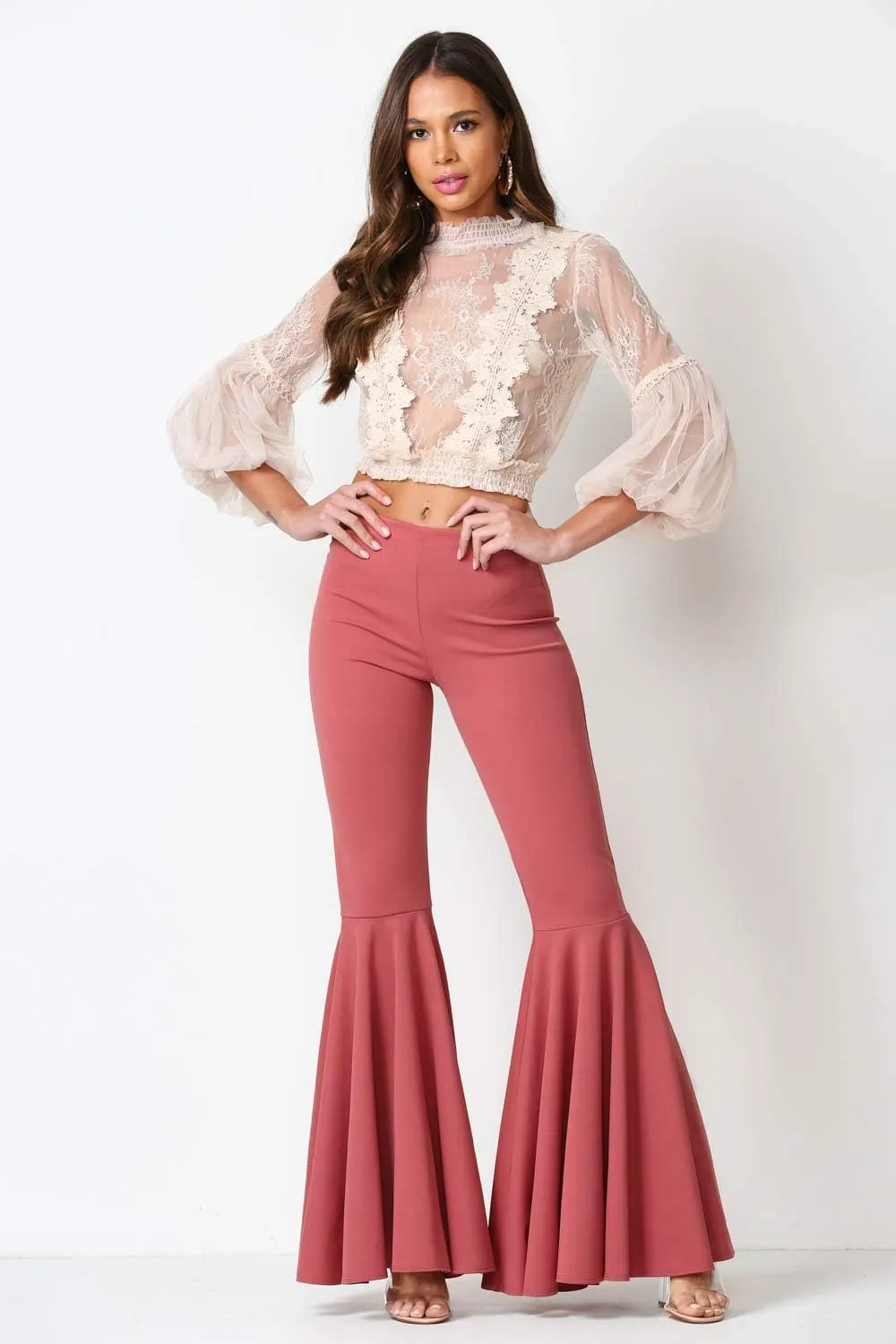 Women's J2 Love Mermaid Ruffle Flare Pants