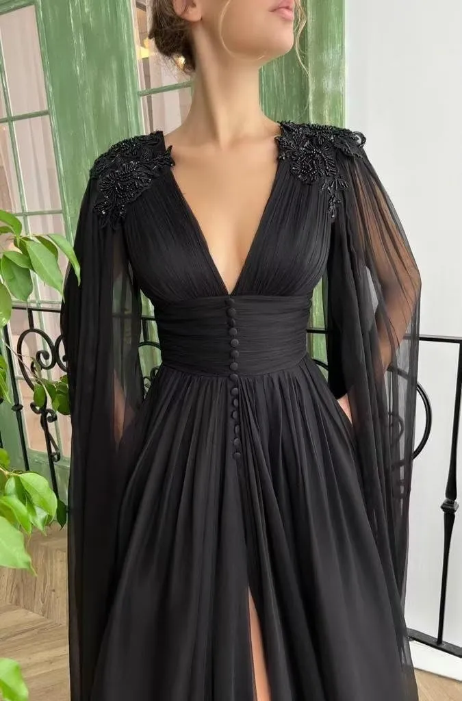Women's Tulle Prom Dress 2024 Long Wedding Ball Gown Lace Applique Formal Evening Dresses with Slit Pockets